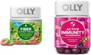 OLLY Fiber Gummy Ringen 50ct & Active Immunity+Vlierbessen Gummies 45ct Berry Smaken Digestief & Immuun Ondersteuning