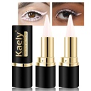 Kaely 2Pcs Quartz Queen White Gel Eyeliner Pencil, Crème naturelle Eye Liner Imperméable Smudge Proof, Matte Waterline Eyeliner Eyeshadow Stick, Brighten Eye Makeup, Vegan & Cruelty-Free