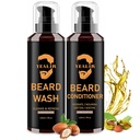 Laver et revitalisant pour homme - Adoucir et hydrater avec l'huile d'argan et de jojoba - Commandes Dandruff et démangeaisons pour une barbe fraîche, lisse et sans angle - 2-Pack (4oz chacun)