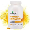 Curcumine curcumine avec capsules de piperine - 500mg par gélule,120 Compte - Supplément avec poivre noir pour l'absorption améliorée non-OGM, sans gluten