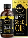 MAJU Black Seed Oil - 3 keer Thymochinon, Cold-Pressed, 100% Turkse zwarte komijnzaadolie, vloeibare zuivere zwartezaadolie, glazen fles, 8 oz