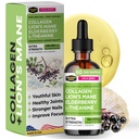 Collageen Mojo - Liquid Collageen for Women & Men, Collageen Peptides with Lion's Mane Mushroom, Elderberry & L-Theanine - Hair, Skin, Nails, Joint Support, Focus, High Absorptie - 100.000mcg, 2 Oz