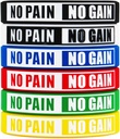 Pas de douleur Pas de gain Bracelets Motivational Bulk Inspirational Silicone Bracelets de fitness Stretch Unisexe Bracelets de sport pour adolescents Hommes Femmes
