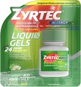 Zyrtec 24-uurs Indoor & Outdoor Allergie Liquid Gels, Antihistamin Capsules met Cetirizine Hydrochloroide voor Allergie Relief, 40 CT (verpakking van 2)