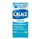Colace Clear Stool Softener for Gentle Effective Constipatie Relief, #1 Doctor Aanbevolen Stool Softener Merk, Dye Free, 50 mg Docusate Capsules, 42 Tellen