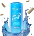 Pilules de perte d'eau - Pilules diurétiques naturelles pour la rétention d'eau - Pilules d'eau pour un soulagement rapide du bloom - Facile à prendre Pilules de rétention d'eau pour les femmes et les hommes - 60 Capsules de Veggie