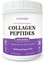 Collageen Peptides Gehydrolyseerde Collageen Poeder Type I en III, Ondersteunt haar, nagels en gewrichten. Zonder smaak 41 Serveert 15,9 Oz. Gras-Fed geraspte-geraspte.