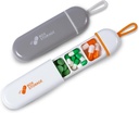 Organisateur de pilules de voyage,Mini Pill Case 3 Compartiments Portable Pill Case, Étanche à l'eau Trousse de cas de médicaments pour les hommes remplis de vitamines Médicaments Huile de poisson Suppléments (blanc/gris)