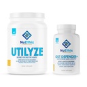 NuEthix Formuleringen Microbiome Balance and Digestive Wellness Supplement Bundle of Gut Defender+, 90 Serves and Utilyze, 60 Travel Packets