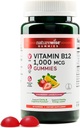 NatureWise Vitamin B12 Gummies for Adults, 1000 mcg - Aardbei Citroensmaak - Ondersteunt dagelijkse energie, geestelijke helderheid, cognitieve functie - Veganistisch, Glutenvrij, Non-GMO - 60 Tellen[1-maand levering]