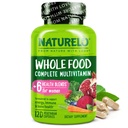 NATURELO Multivitamine d'aliments entiers pour les femmes - avec des vitamines, des minéraux et des extraits organiques - Supplément pour l'énergie et la santé cardiaque - Non OGM - 120 capsules végétaliennes