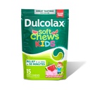 Dulcolax Kids Saline Laxative Zachte Kauwen, Stimulant-Gratis Laxatives, Zachte Constipatie Verlichting voor kinderen, Softens Stool, Watermeloen smaak, Magnesiumhydroxide 1200 mg, 15 Tellen