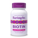 BariMelts Biotin 5000mcg, 90 snel oplossende tabletten (3-maand voorraad), suikervrije baritische vitamines voor vrouwen, natuurlijke aardbeien smaak