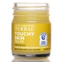 Ora's Amazing Herbal, Touchey Skin Salve, Eczema Cream Treatment, Anti-Itch Cream voor kinderen en volwassenen, Calendula Zalf voor natuurlijke gevoelige, geurenvrije, droge huid balsem 1 oz Reisgrootte