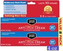 Berkley Jensen Maximale sterkte Anti-Itch Cream (4 oz.), met Calming Aloë Vera, 1% Hydrocortison Itch Relief voor Eczema, Psoriasis, Bug Bites, Poison Ivy, Oak en Sumac, 2 oz. Tube (verpakking van 2)