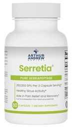 Arthur Andrew Medical, Serretia, Serrapeptase Formule voor spier- en sinusondersteuning, 60 capsules