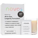 NOVOS Core Longevity Mix, Anti-Aging Supplement, Drinkpoeder Packet Unflavored - Skin Support, Energie, Mood Support, Slaap en Cognitie Ondersteuning - 30 Servers