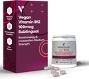 Vegan Vitamin B12 Sublinguaal supplement voor stofwisseling en energie, vitamines en gezondheidssupplementen (60 tabletten)