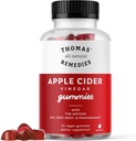 Thomas' all-natural remedies Apple Cider Vinegar Gummies with The Mother, ACV Gummies 1000mg, Beetwortel, Granaatappel, B9 & B12 Vitaminen Gummies, Gelatine-Free, Gluten-Free, Vegan & Non-GMO (60 Count)