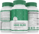 Mind Bliss Brain Supplement: 40-Ingrediënt geheugen, focus en helderheid vitamines, energie Boost & Nootropic ondersteuning met DMAE, 60 pillen