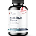 Designs for Health Magnesium Malate - Chelated Magnesium as Di Magnesium Malate - Highly Bio available Form to Support Energy, Bone Health + Muscle Recovery (240 Magnesium Malate Capsules)