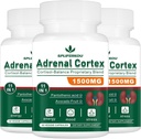11-in-1 Adrenal Support Supplement, Cortisol Supplement met Pantotheenzuur en Ashwagandha - Ondersteunt gezonde adrenal functie, energie en ontspanning - 180 capsules