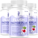 (3 Pack) Flush Factor Plus - Officiële Flush Factor Plus capsules, FlushFactorPlus beoordeling, Flush FactorPlus supplement ondersteuning pillen, FlushFactor Plus alle natuurlijke ingrediënten, 180 capsules gedurende 3 maanden