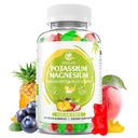 Kalium Magnesium Supplement Gummies, Kalium Gummies voor Volwassenen Kids, Hoge Absorptie Magnesium Glycinate voor Leg Cramps & Immune Health, Sugar-Free, Vegan gemengde smaken, 60 Tellen
