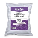 Applicateurs de suppositoire vaginal en plastique jetable: applicateur de suppositoire enduit individuel pour femmes - convient à la plupart des suppositoires d'acide borique, pilules, comprimés et taille 0 et 00 Capsules - 28 Pack