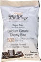 Avantage bariatrique Citrate de calcium Bites à croquer 500mg avec vitamine D3 pour les patients de chirurgie bariatrique, y compris le pont gastrique et la gastrectomie à manches, sans sucre - Saveur de chocolat, 90 Nombre