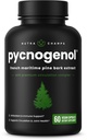 NutraChamps Pycnogenol French Maritime Pine Bark Extract, Premium Circulatie Complex, Bloedstroom, Nitric Oxide Productie, Superior Absorptie, Resultaten met Black Pepper Extract, 60 Capsules