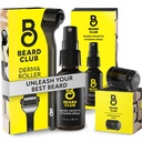 Beard Club Premium Derma Roller & Biotin Baard Groei Vitamine Spray - Microneedle Roller voor mannen en vrouwen met 540 Titanium Microneedles - Baardroller & baardolie voor gezicht, lichaam en scalp