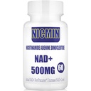 NAD liposomique+ Supplément 800mg avec TMG 300mg, Supplément NAD+ réel d'absorption maximale (pas un précurseur pour l'énergie cellulaire, le vieillissement en santé et la réparation musculaire 60 Capsules