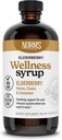 Norm's Farms Wellness Black Elderberry Sirop with Honey, Cannelle & Cloves - Fabriqué aux États-Unis, Natural Immmune Support, Pas d'alcool ou de remplissage, Sans gluten, Non-OGM, Vegan, Syrup de Jus de Elderberry pur - 8 Oz