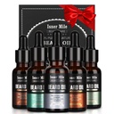 ISNER MILE Baard Olie Kit voor mannen Conditioner: Cedarwood Sandalwood Sage Oranje Ongeparfumeerd, Snorren Zachten Moisturizing, Valentijnsgeschenken voor hem echtgenoot, Vaders verjaardag Cadeaus voor papa mannen vriend