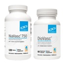 XYMOGEN NiaVasc 750 Sustained Release Niacin (120 tabletten) + DioVasc Ondersteuning voor gezonde vetes + micocirculatie (60 capsules)