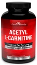 Divine Bounty Acetyl L-Carnitine Capsules 1200mg per portie - L Carnitine Supplement 120 Vegetarische Capsules