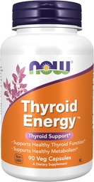 NU Foods Supplementen, Thyroid EnergyTM, Jodium en Tyrosine plus Selenium, Zink en Koper, 90 Veg Capsules