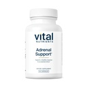 Nutriments vitaux Soutien adrénal , Suppléments de soutien adrénal pour la fonction Gland et la gestion du cortisol , supporte les niveaux d'énergie et de stress , Gluten, lait, sans soja 60 capsules