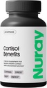 Nuray Cortisol Voordelen Supplement - Adrenal Support met Rhodiola Rosea Supplement, Ashwaghanda - Glutenvrij, Vegetarisch, bevordert energie - 60 capsules