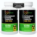 Kaliumjodide tabletten - 130 mg jodine tabletten voor straling . . USA Made Nuclear Fallout Pillen KI Pillen YODO Naciente 120 tabletten (2 Pack)