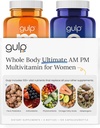 Gulp Ultimate Multivitamine voor vrouwen - AM PM Supplementen voor natuurlijke energie, immuniteit, Gut Health & Sleep, Probiotica, Vitamine D, Biotin, B12, Paddenstoelen, Omega 3 & Meer 30 porties