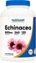Nutricost Echinacea 800mg, 240 Capsules - Bouchons végétariens, Non OGM, Sans gluten, 120 portions