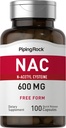 Piping Rock NAC Supplement N-Acetyl Cysteine 600mg 
