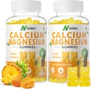 Calcium Magnesium Zink Gummies met vitamine D3, ashwagandha supplement - hoge potentie verbeterde absorptie - Ananas smaak-180 Tel