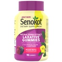 Senokot Dieetsupplement Laxatieve Gummies, Natuurlijke Senna Extract, Voorzichtig, Overnachting Verlichting van Occasional Constipatie, Gemengde Berry Smaak, 90 Tellen