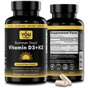 Vitamine D3 + K2 - Max Absorptie, 5000 IE D3 & 100 mcg K2 MK-7 (Menachinon-7) met BioPerine - Bone, Heart & Immune Support - Non-GMO, Glutenvrij, Sojavrij - 90 capsules - Dagelijks supplement