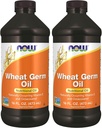 NOW Supplementen, Tarwekiemolie met essentiële vetzuren (EFA's), Voedingsolie, 16-Ounce (verpakking van 2)