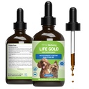 Pet Wellbeing Life Gold for Dogs - Ondersteunt Ontgifting, Immuun System Health, Antioxidanten - Vet-geformuleerde kruidensupplement