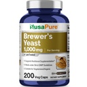 NusaPure Brewers Gist 1000mg 200 Vegetarische Caps (Non-GMO, Veganist)